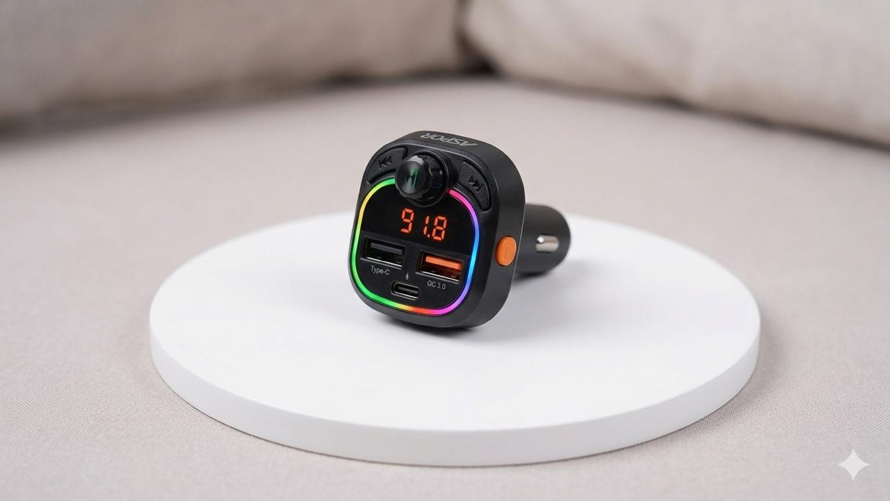 ASPOR A970 Car MP3 Player Bluetooth FM Transmitter