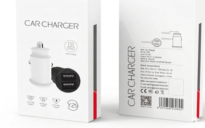 Dual USB Car Charger - 2.4A Fast Charging Adapter