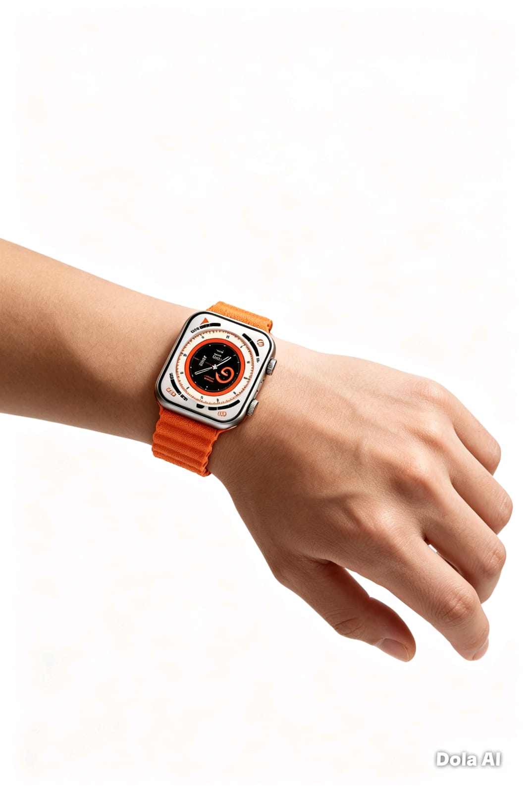 Ultra Waterproof Smartwatch – Rugged Sports Edition with Orange Silicone Band