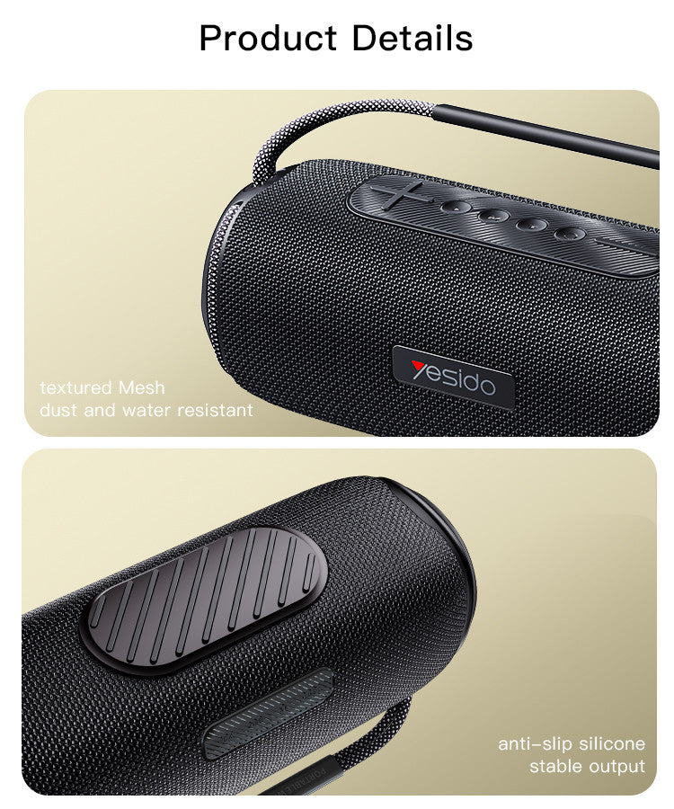 YSW11 Wireless Bluetooth Speaker|Portable Stereo Sound bt Speaker |IPX6 waterproof AUX/USB/TFCard Speaker