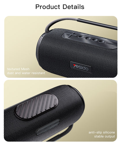 YSW11 Wireless Bluetooth Speaker|Portable Stereo Sound bt Speaker |IPX6 waterproof AUX/USB/TFCard Speaker