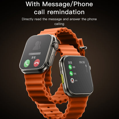 Ultra Waterproof Smartwatch – Rugged Sports Edition with Orange Silicone Band