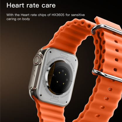 Ultra Waterproof Smartwatch – Rugged Sports Edition with Orange Silicone Band