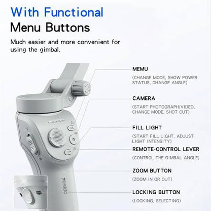 YESIDO SF18 Gimbal Stabilizer – AI Face Tracking | Shoot Like a Pro
