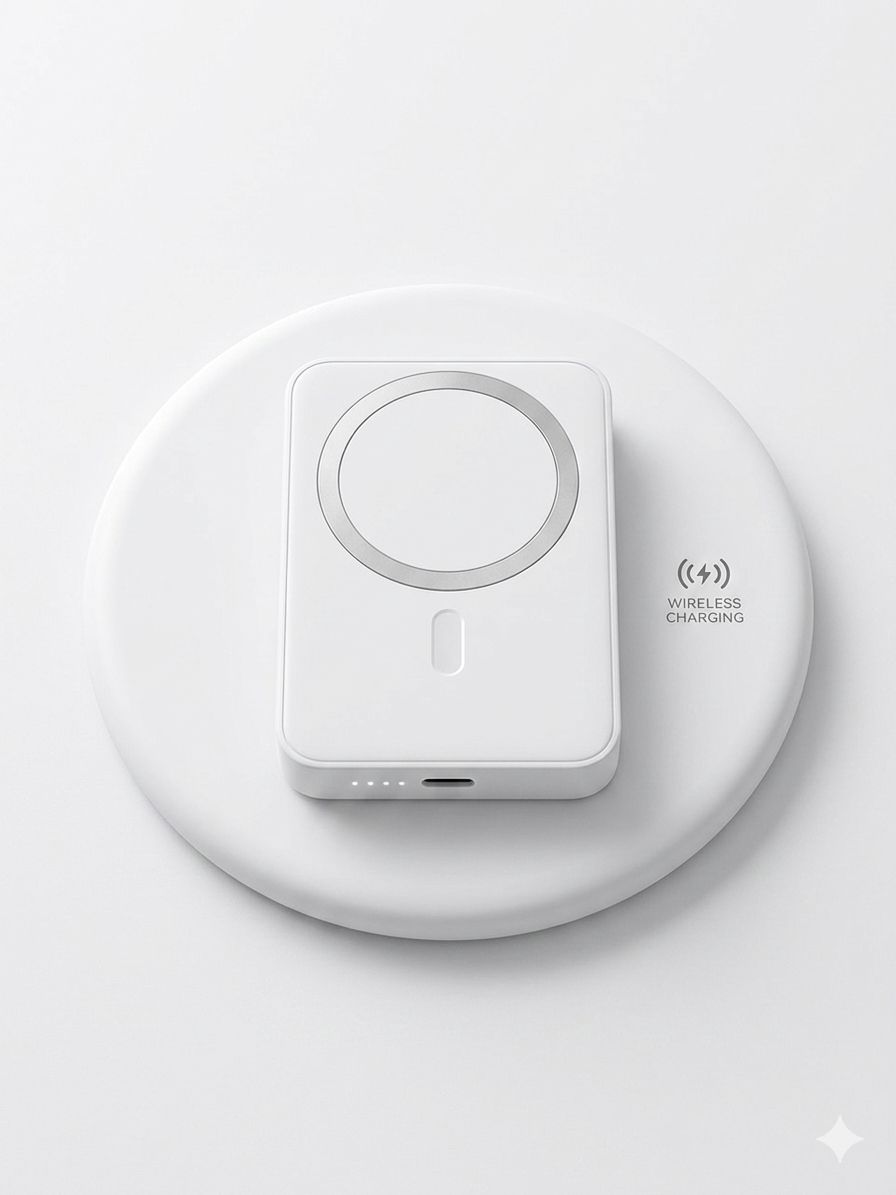 10000mAh Magnetic Wireless Power Bank – White