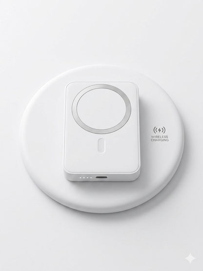 10000mAh Magnetic Wireless Power Bank – White