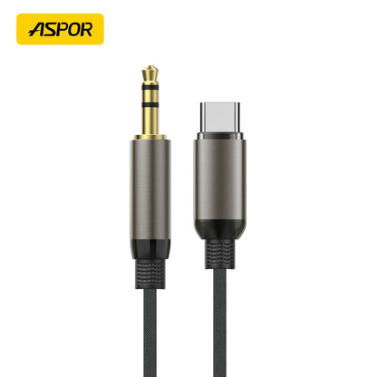 USB Type-C to 3.5mm AUX Audio Cable – Type-C Headphone Adapter for Car & Speakers