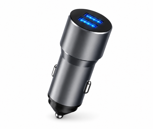 Aspor Dual USB Fast Car Charger – Sleek & Powerful On-the-Go Charging