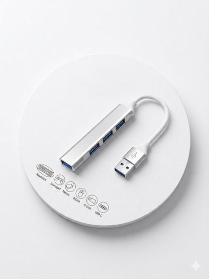 4-in-1 USB Multi-Interface Adapter Hub – High-Speed Portable