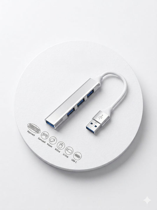 4-in-1 USB Multi-Interface Adapter Hub – High-Speed Portable