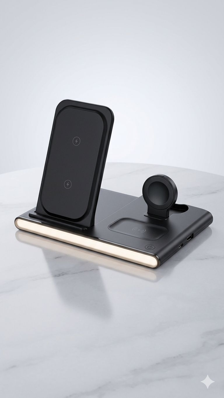 4-in-1 Foldable Wireless Charging Station C27 – Phone, Watch & Earbuds