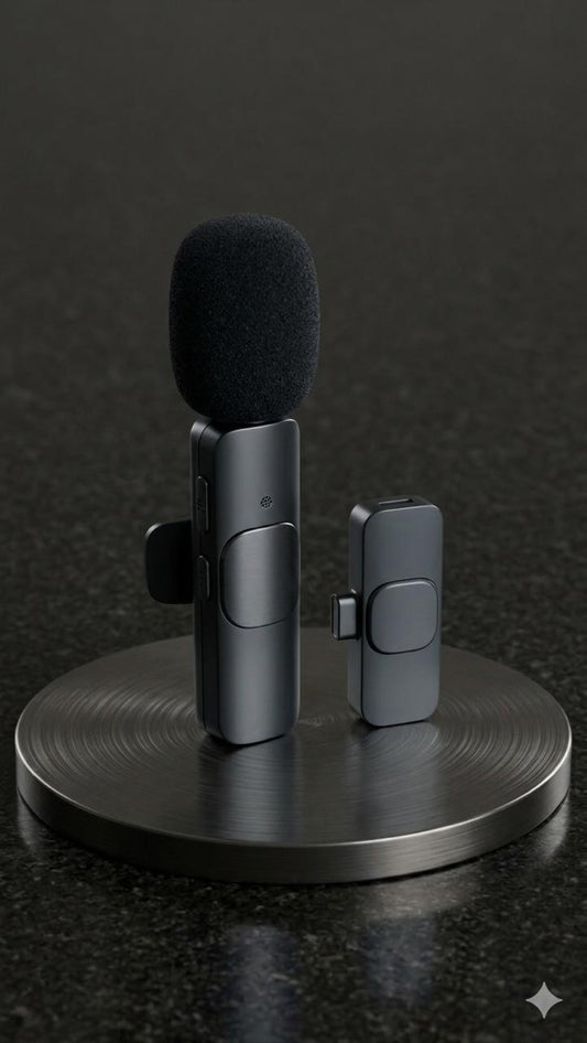 Wireless Lavalier Microphone with noise reduction& easy setup